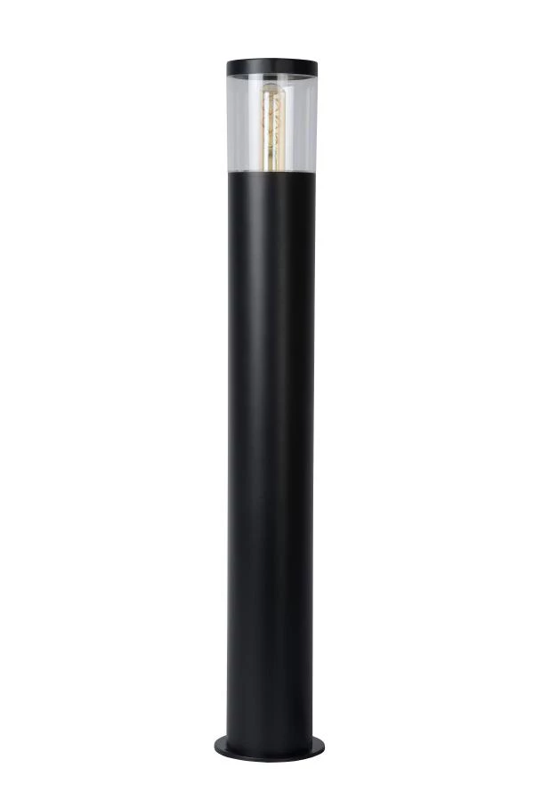 Lucide FEDOR - Bollard light - 1xE27 - IP44 - Black - turned off